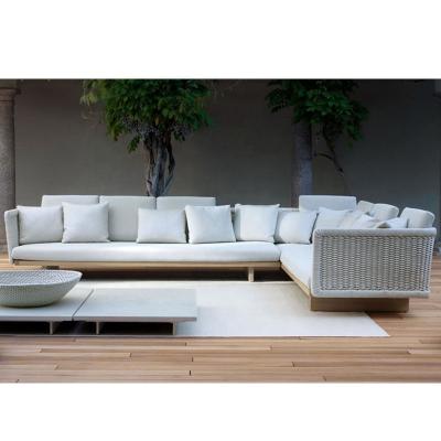 China Outdoor Furniture L Shape Rope Weather Furniture New Arrival Outdoor Patio Garden Sofa for sale