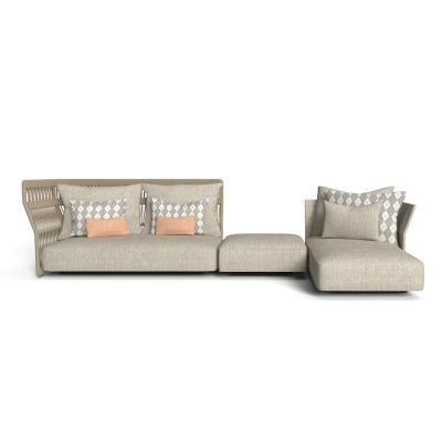 China New Arrival Eco - Friendly Outdoor Furniture High Quality Rope Modular Sofa for sale