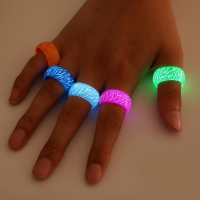 China Latest Romantic Design Wild Cool Luminous Pattern Rings Custom Personalized Glow Ring for sale