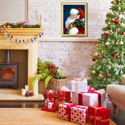 China New Classic/Postmodern Santa Claus Christmas Craft Wall Home Decoration Diamond Painting Kit 5D DIY Full Diamond Polka Dot Rhinestone Art for sale