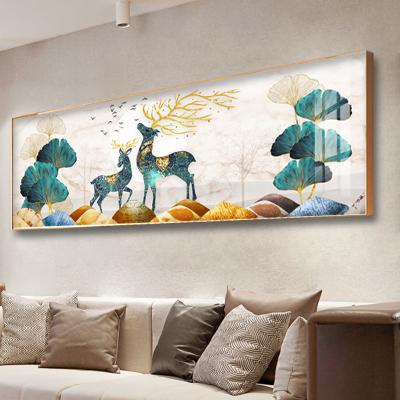 China New Classical/Postmodern China Crystal Painting Factory Supply Light Luxury Animal Crystal Porcelain Landscape Decorative Paintings for sale