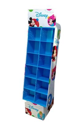 China Glossing Laminated Cardboard Stand Display Pocket Rack For Disney Marvel Advertising for sale