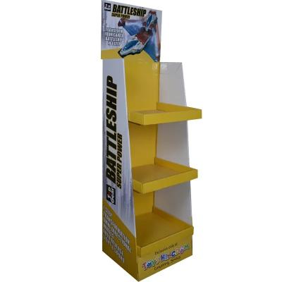 China Lightweight Cardboard Stand Display Flat Packed Retail Store Display Stands for sale