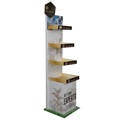 China Shop Glossing Corrugated Display Stands Lightweight Cardboard Pop Up Display for sale