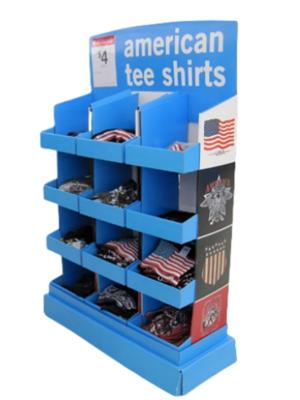 China Custom Corrugated Cardboard Display Stands Glossy Lamination For Promotion / Advertising for sale