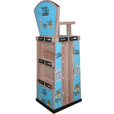 China Customized Advertising Cardboard Display Stands Flat Packaging / Individual Packaging for sale