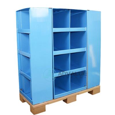 China Supermarket Cardboard Corrugated Pallet Display With CMYK / Pantone Printing for sale