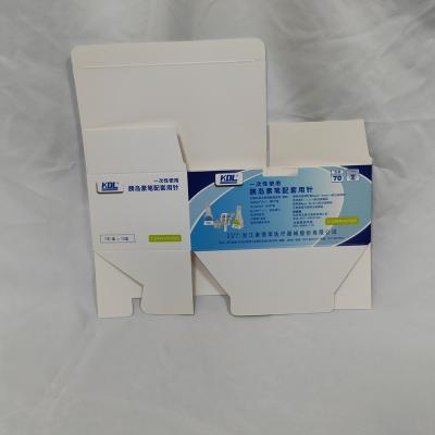 China Recyclable disposable insulin pen needle boxes for packiging FSC recycled custom box packaging for sale