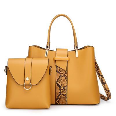 China Others Fashion Cheap Price Lady Handbag Women Bag set bolsos PU handbags 2 piece set for sale