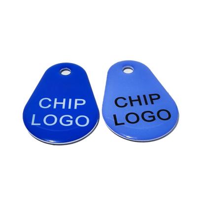 China Waterproof/waterproof colorful printed epoxy key chain 13.56mhz nfctag213 RFID IC RFID QR code key fobs for sale