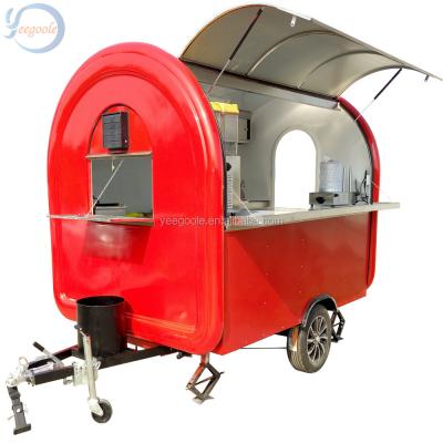 China Vegetable Processing Factory YEEGOOLE China Supplier Cheap Food Trailer Food Cart / Mobile Food Truck CE for sale