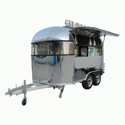 China vegetable processing plant 4.5m captain mobile food trailer/caravan trailer for sale concession/food trailer for sale CE for sale