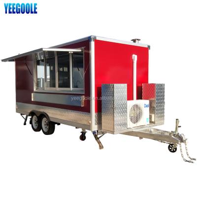 China Hot mobile food cart European Union CE China vegetable processing plant food trailer/fast food trucks for sale