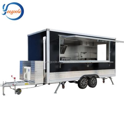 China Best Quality Mobile Restaurant Trailer Concession Food Trailer Towable Hot 5.4M Mobile Kitchen Trailer for sale