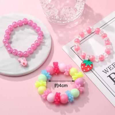 China Wholesale Cute Plastic Bead Beads Cute Bracelets Star Cartoon Charm Colorful Resin Pendant For Little Girl Children Kids Jewelry for sale