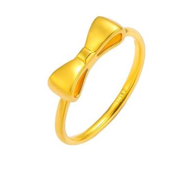 China 2023 New Valentine's Day Gift New Soft Female Vegetarian Foot Ring Vegetarian Gold 3d Gold Trendy Bow for sale