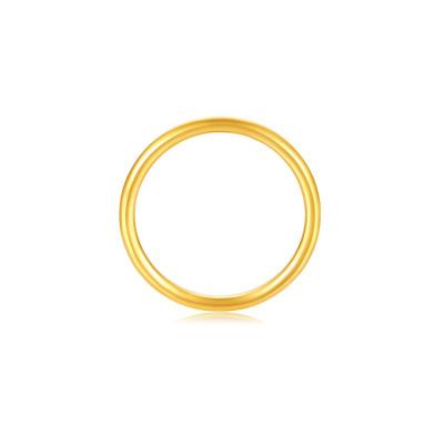 China Sansheng III CLASSIC Vegetarian Couples Circle 999 Female Ring 3D Gold Tail Ring 2023 New Gold Ring Pure Gold Jewelry for sale