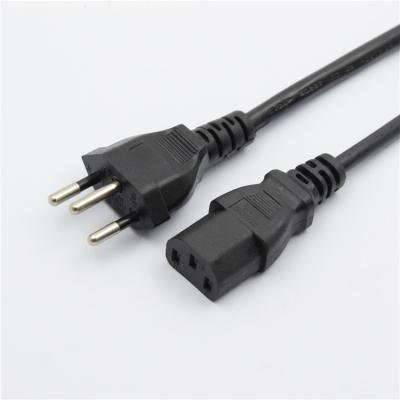 China Home appliance 250V 10A Brazil three inserts power cord for sale for sale