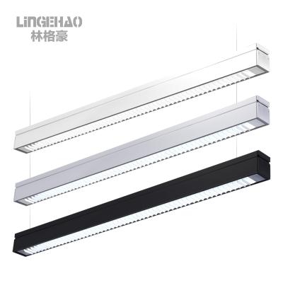 China High Efficiency LINGEHAO Light Grille Lamp Linear Desk Pendant Light Fixture for sale