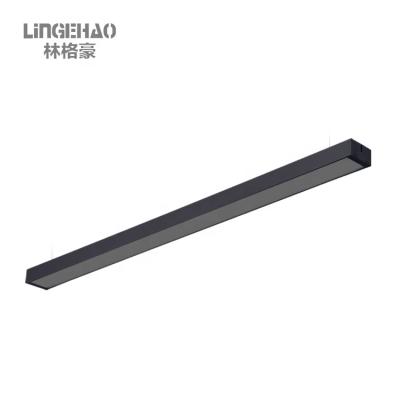 China Modern Black Aluminum Suspended 7040 LED Linear Pendant Light with Factory Price for sale