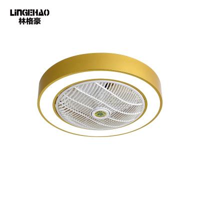 China Living Room/Dining Room/Study/Kids Room 220V Energy Saving Led Fan Light Ceiling Fan With Light Gold for sale