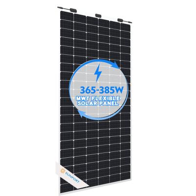 China Sunport Power MWT 365W-385W Panelsolar Panel Battery PV Module Transparent Solar Container 126 (21x6) for sale