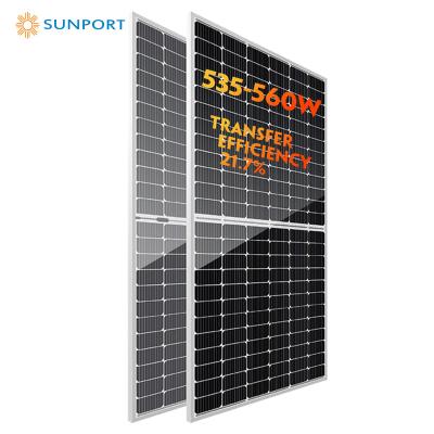 China In Current Sunport AH7G transfer efficiency 21.7 percent 10BB glass solar panel for cheap solar panel system PV module 144 (24x6)/10BB Mono/Half-cell for sale