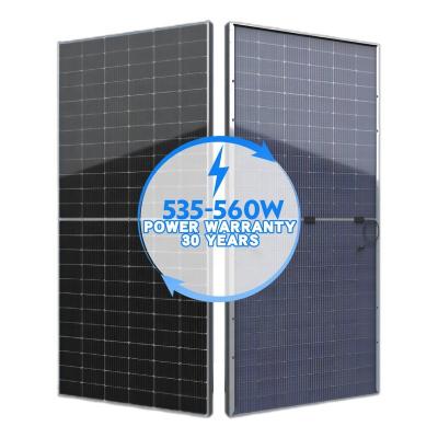 China Sunport AH7G Encapsulating EVS/EPE 535W-560W solar panel double transparent glass solar panel module for greenhouse 144 (24x6)/10BB mono/Half-cell for sale