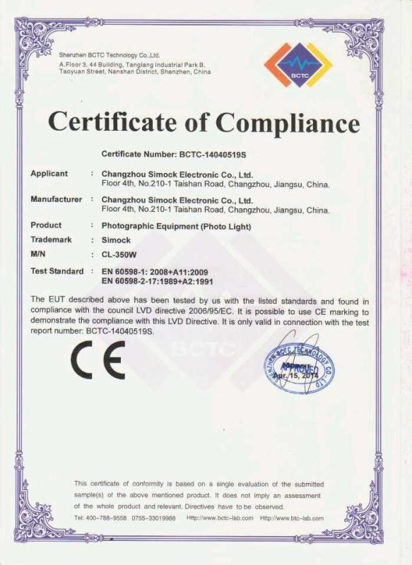 CE-LVD - Changzhou Simock Electronic Co., Ltd.