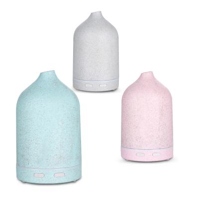 China Household Wheat Oil Aroma Diffuser Ultrasonic Humidifier Household Brand Straw Round Electric Fragrance Aromatherapy Ultrasonic Dispenser Brand for sale