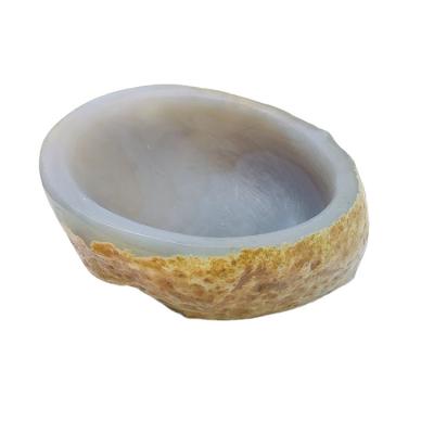 China Wholesale Natural Healing Crystal Agate Heart Bowls For Gemstone Energy Stone Fengshui Home Decoration Gifts From Europe for sale