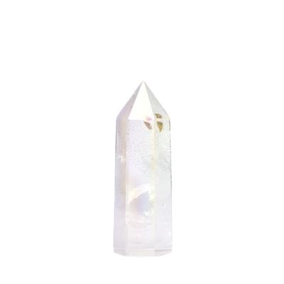 China Wholesale Europe Gemstone Crystal Craft Aura Clear Quartz Magic Wand Point Natural Healing Tower For Fengshui Decoration Gift for sale