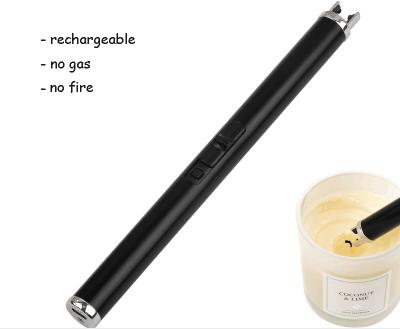 China New Electric Arc Power Display Electric Arc Lighter Rechargeable Windproof Lighter Candle Lighter Minimalist USB Barbecue for sale