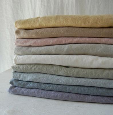 China 100% Sustainable Enzyme Washed French Linen Fabric for sale