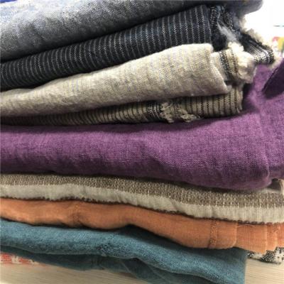 China Viable Enzyme Stonewashed Yarn Dyed 100% Linen Fabrics For Wholesale for sale