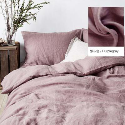 China Folded Washed 100% Natural Pure Linen Fiber Cheap Linen Bed Flat Sheets for sale