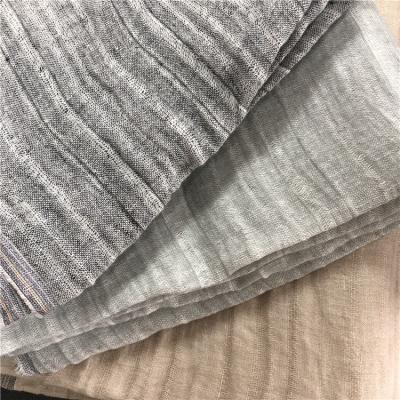 China Sustainable Jacquard Dobby Washed Linen Fabric for sale