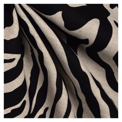 China Black zebra Heat-insulation/digital canvas fabric 100% oatmeal printed for sale