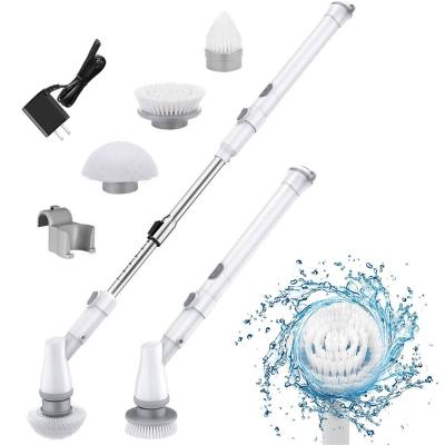 China Sustainable Household Spinning Auxiliary Electric Scrubber , Cordless Super Powerful Spinning Cleaning Brush for sale