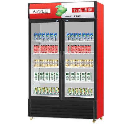 China Chinese style commercial high quality vertical glass refrigerator with glass door for sale