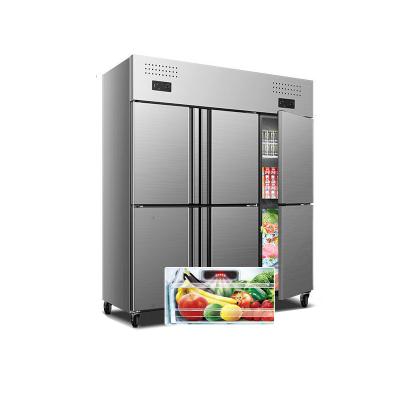 China COMPRESSOR Display Restaurant Refrigerator Upright Fridge Freezer with Style Glass Two Door Single-temperature for sale