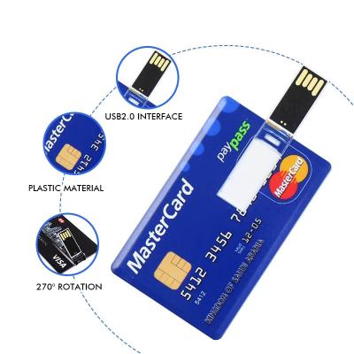 China Alimoto CC01 Plastic Credit Card USB 2.0 128MB Slim Plastic USB Flash Drive for sale