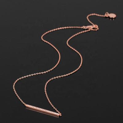 China Fashion Trendy Custom Elegant Crystal Rhinestone Zircon Rhinestone Long Thin Sweater Chain Necklace for sale