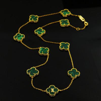 China TRENDY New Fashion Hot Sale Four-leaf Wind Wheel Clover Charms Chain Necklace For Ladies for sale