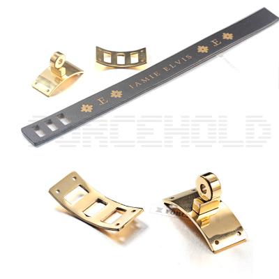 China Customized Stainless Steel Gold Stainless Steel Bracelet Jumped Adjustable Clasp for sale