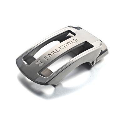 China Steel Mark Engraved Silver Square Mens Stainless Steel Belt Buckle for sale