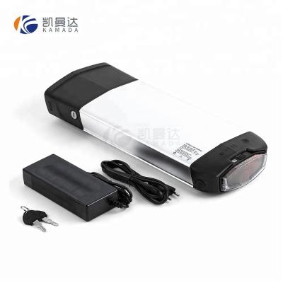 China Rear Rack 36v 10ah Electric Bike Battery 36V Lithium Ion Battery With Charger 420*150*68mm for sale