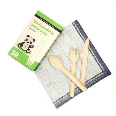 China 16cm Disposable Home and Garden Compostable Disposable Paper Cutlery for sale