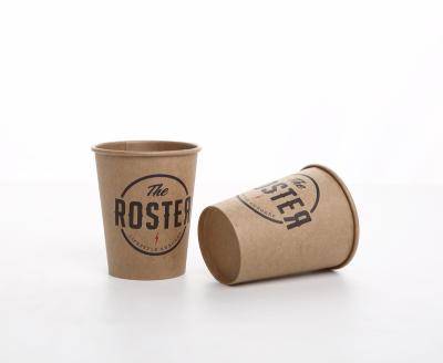 China Customized Single Wall Disposable Kraft Paper Garden Disposable Water Based Liner Compostable Paper Cup for sale