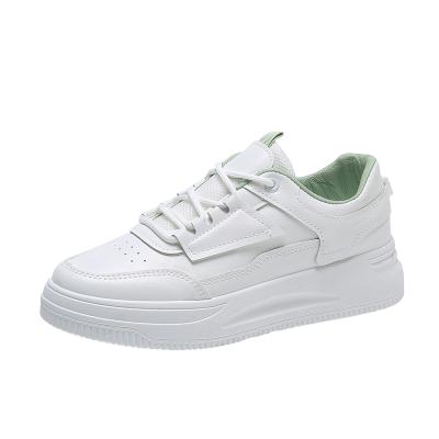 China Wholesale Fashion Trend 35-40 OEM Women White Leather Casual Shoes Fashion Sneakers Custom Made Shoes for sale